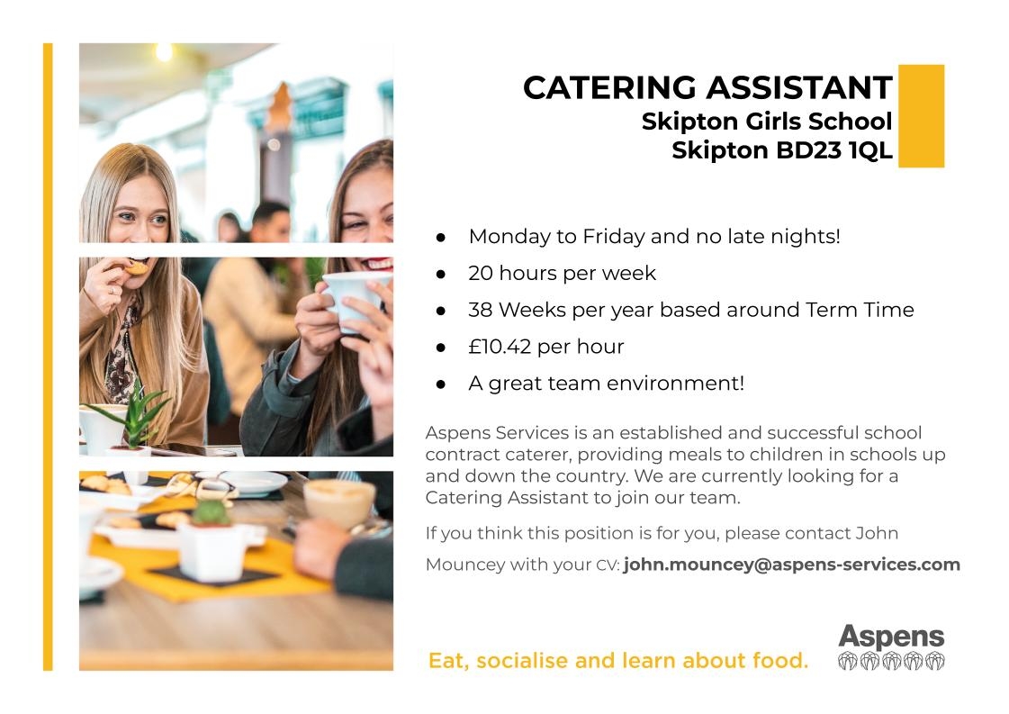 JM Catering Assistant, Skipton Girls